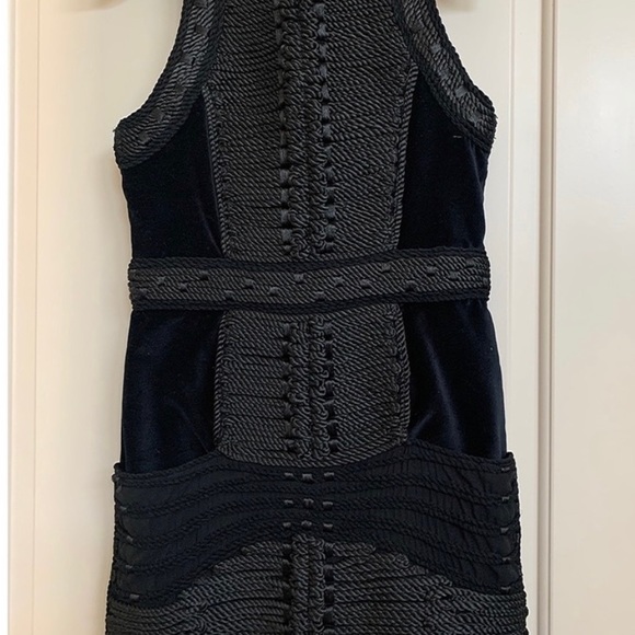 NWOT Balmain x H&M Black Velvet Rope Cocktail Dress Mini - Picture 4 of 11
